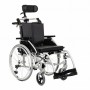 Wózek inwalidzki ręczny z zagłówkiem