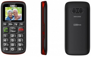Prosty telefon komórkowy dla seniorów Maxcom MM428 BB