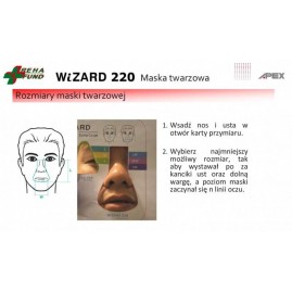 Maska twarzowa z czepcem Wizard 220