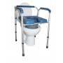 Fotel sanitarno prysznicowy 4w1 z regulacją wysokości