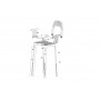Dietz Tayo SilverLine  - antybakteryjne  krzesło prysznicowe z regulacją wysokości i oparciem wraz z podłokietnikami