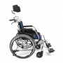 Aluminiowy wózek inwalidzki z zagłówkiem - PREMIUM-TIM PLUS