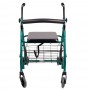 Chodzik aluminiowy czterokołowy AT51028  - wytrzymały i lekki spacer dla seniorów i osób z ograniczoną mobilnością