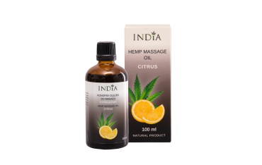 Konopny olejek do masażu cytrusowy 100 ml INDIA