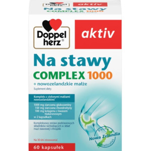 Doppelherz aktiv Na stawy COMPLEX 1000 + nowozelandzkie małże 60 kapsułek