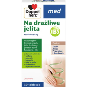 Doppelherz med Na drażliwe jelita Wspomaganie leczenia zespołu jelita drażliwego (IBS) 30 tabletek
