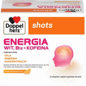 Doppelherz shots ENERGIA Wit. B12 + kofeina 20 ampułek