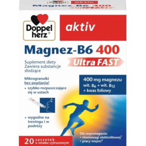 Doppelherz aktiv Magnez-B6 400 UltraFAST 20 saszetek