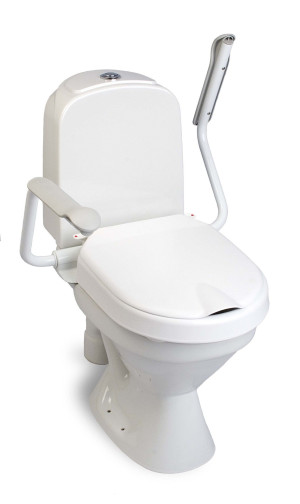 Etac Hi Loo FIXED - nakładka podwyższająca na sedes z pokrywą i podłokietnikami do 150 kg - 10 cm