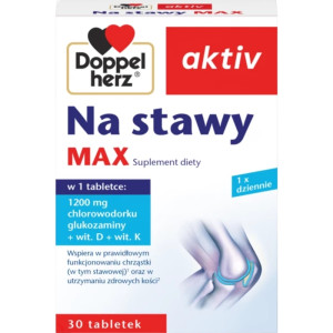Doppelherz aktiv Na stawy MAX 1200 mg chlorowodorku glukozaminy +witaminy D+K+C+E 30 tabletek