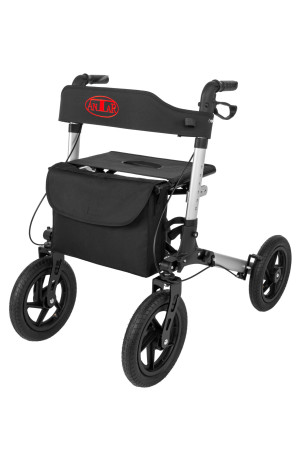 Terenowy balkonik chodzik aluminiowy na dużych dętkowych kołach AT51036 - NFZ