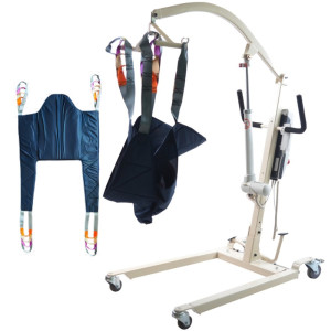 Tani podnośnik kąpielowo-transportowy NEWTON RF-1000 - Nosidło Ze stabilizacją głowy M