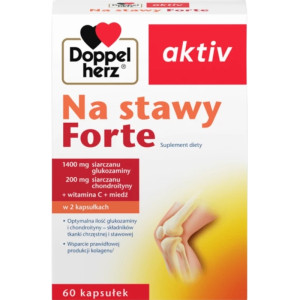 Doppelherz aktiv Na stawy Forte Wysoka zawartość siarczanu glukozaminy 60 kapsułek