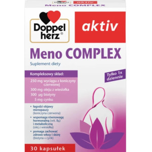 Doppelherz aktiv Meno COMPLEX wyciąg z koniczyny czerwonej + olej z wiesiołka + magnez
