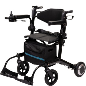 Elektryczny wózek inwalidzki 2w1 z joystickiem i sterowaniem przez opiekuna AT52334 Antar