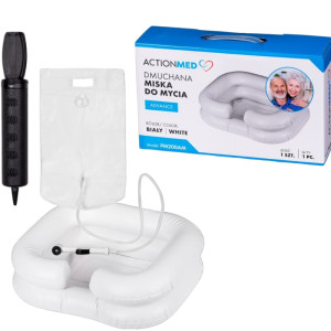 ZESTAW Nadmuchiwany basen miska do mycia głowy w łóżku z prysznicem ADVANCE PM200AM marki ActionMED