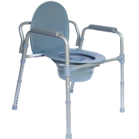 Krzesło toaletowe z regulacją wysokości i pojemnikiem - Galeria zdjęcie 4