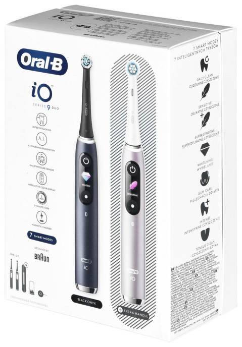 Braun Oral-B szczoteczka elektryczna iO 9N zestaw DUO BLACK ONYX & ROSE QUARTZ - Galeria zdjęcie 8