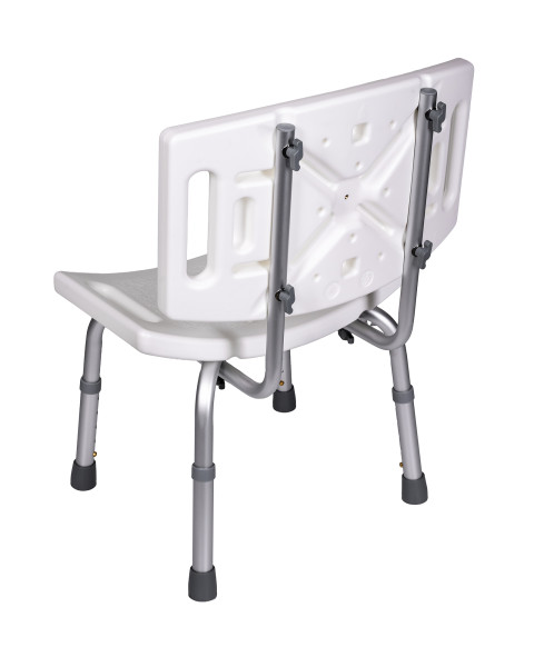 Krzesło prysznicowe z oparciem i regulacją wysokości KP500AM marki ActionMED - Galeria zdjęcie 3