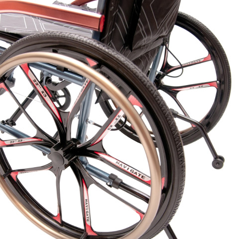 Lekki składany wózek aluminiowy ręczny z hamulcami Wheelie Light - Galeria zdjęcie 5