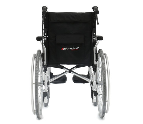 Bardzo lekki wózek inwalidzki ERGONOMIC - 13 kg ! - NFZ - Czerwony 43 cm Koła pompowane - Galeria zdjęcie 4