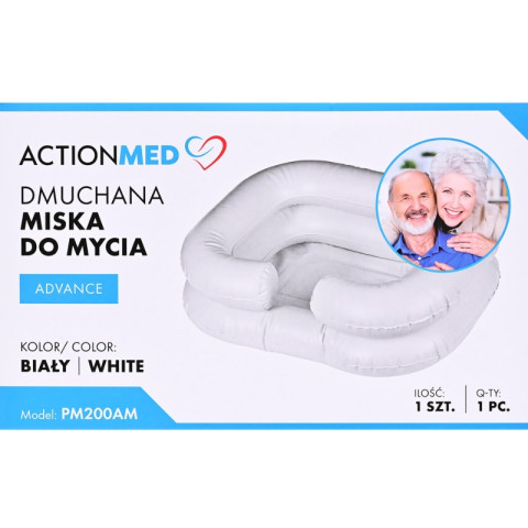 ZESTAW Nadmuchiwany basen miska do mycia głowy w łóżku z prysznicem ADVANCE PM200AM marki ActionMED - Galeria zdjęcie 6