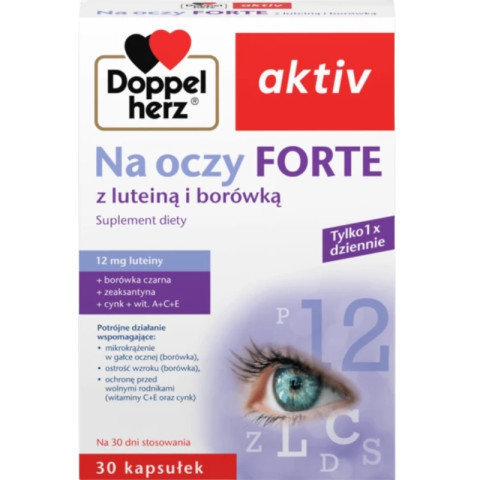 Doppelherz aktiv Na oczy Forte z luteiną i borówką 30 kapsułek - Galeria zdjęcie 1