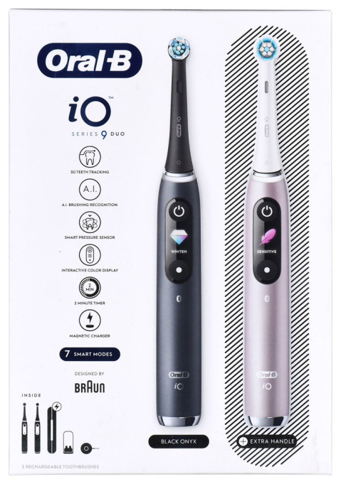 Braun Oral-B szczoteczka elektryczna iO 9N zestaw DUO BLACK ONYX & ROSE QUARTZ - Galeria zdjęcie 14