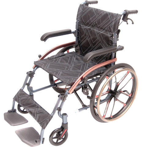 Lekki składany wózek aluminiowy ręczny z hamulcami Wheelie Light - Galeria zdjęcie 4