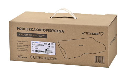 Medyczna poduszka ortopedyczna z wycięciem na bark do spania na plecach i boku ANATOMICAL MED PILLOW PO200AM marki ActionMED - Galeria zdjęcie 10