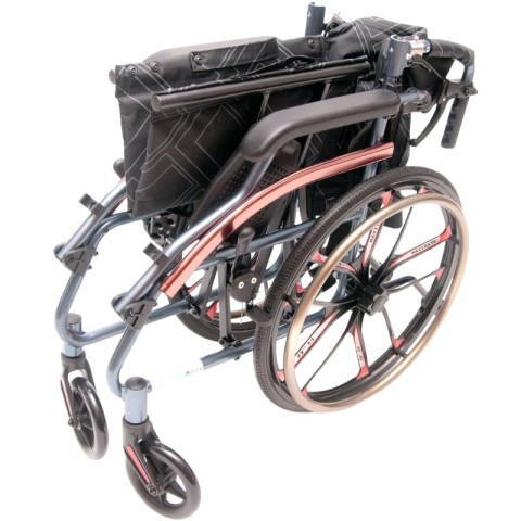 Lekki składany wózek aluminiowy ręczny z hamulcami Wheelie Light - Galeria zdjęcie 3