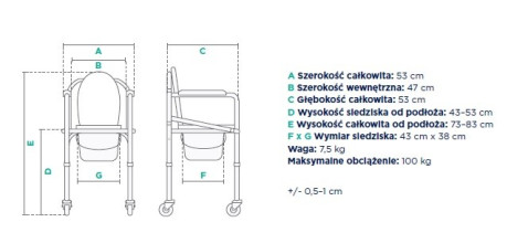 Wózek toaletowy FS 696 - Galeria zdjęcie 5