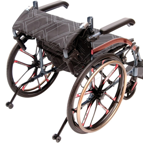 Lekki składany wózek aluminiowy ręczny z hamulcami Wheelie Light - Galeria zdjęcie 2