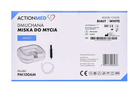 Nadmuchiwany basen miska do mycia głowy w łóżku SELECT PM100AM marki ActionMED - Galeria zdjęcie 8