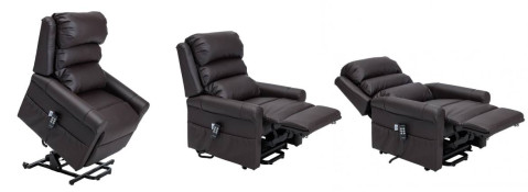 Fotel rozkładany geriatryczny pionizujący dla seniora STYLEA II - Titan Alcantara - Galeria zdjęcie 5