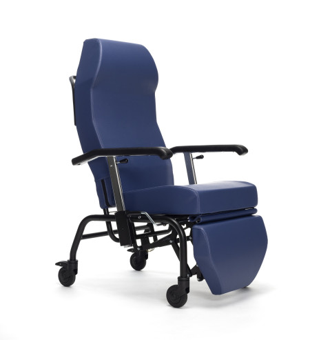 Fotel geriatryczny NORMANDIE z 4 kółkami - NFZ - Pomarańczowy Skaj - Galeria zdjęcie 2