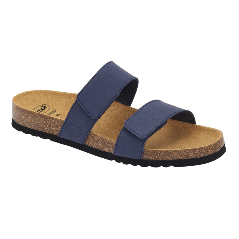 Męskie medyczne klapki z dwoma paskami Scholl TYMEG - kolor: Granatowy - rozmiar: 43 - Galeria zdjęcie 2