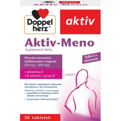 Doppelherz aktiv Aktiv-Meno Dla kobiet z objawami menopauzy i po menopauzie 30 tabletek - Galeria zdjęcie 1