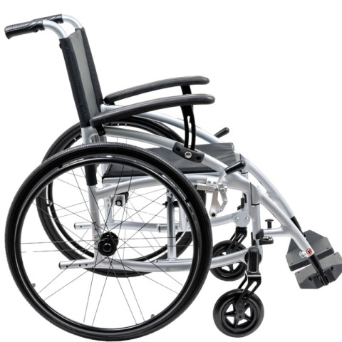 Wózek inwalidzki wykonany ze stopów lekkich ACTIVE SPORT LIGHT - kolor Srebrny - 38 cm - NFZ - Galeria zdjęcie 1