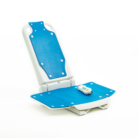 Elektryczny podnośnik wannowy DEMARTA z oparciem i pilotem regulacja wysokości 8–48 cm udźwig 140 kg - Galeria zdjęcie 3