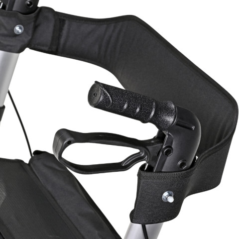 Lekki terenowy chodzik czterokołowy rehabilitacyjny aluminiowy na kołach pneumatycznych z hamulcami CH200AM marki ActionMED - Galeria zdjęcie 6