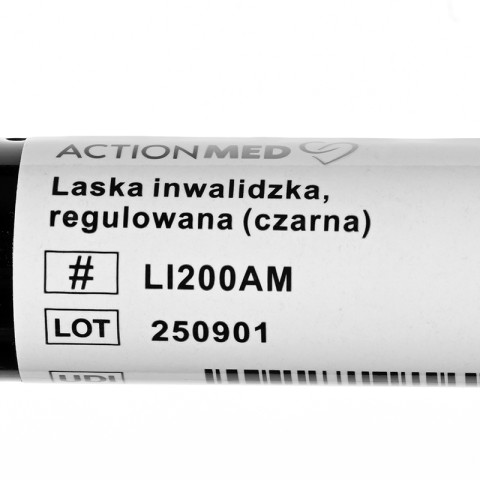 Medyczna laska inwalidzka regulowana czarna LI200AM marki ActionMED - Galeria zdjęcie 6