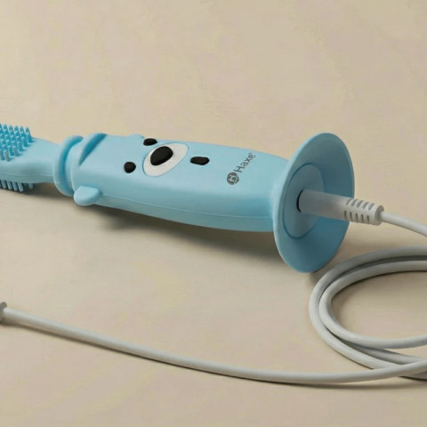 Muzyczna szczoteczka-gryzak do zębów dla dzieci Haxe Lulino - kolor Niebieski - Galeria zdjęcie 7