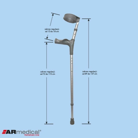Kula łokciowa z ruchomą obejmą - ergonomiczny uchwyt AR-025 - lewy - Galeria zdjęcie 2