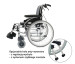 Bardzo lekki wózek inwalidzki ERGONOMIC - 13 kg ! - NFZ - Czerwony 43 cm Koła pompowane - Galeria zdjęcie 3