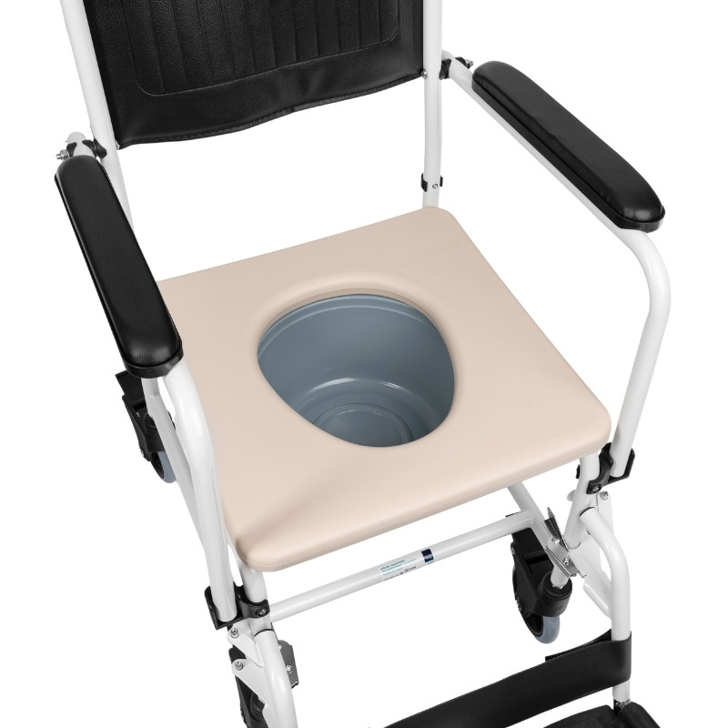 Wózek toaletowy transportowy FS 692 TIMAGO krzesło toaletowe dla seniorów i osób z ograniczoną mobilnością - zdjęcie 3