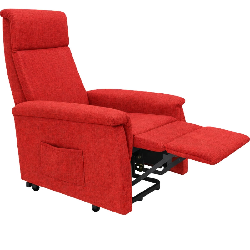 Fotel geriatryczny pionizujący California Demarta Virginio z dwoma siłownikami kolor Czerwony - zdjęcie 2