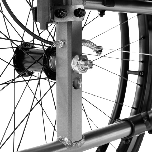 Praktyczny, aluminiowy wózek inwalidzki z regulacją ciężkości SIMPLE-TIM - Szerokość siedziska 43 cm - NFZ - zdjęcie 5