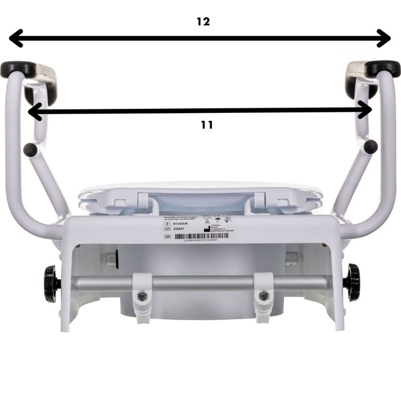 Nasadka podwyższająca na toaletę z klapą i uchwytami NT200AM marki ActionMED - zdjęcie 8