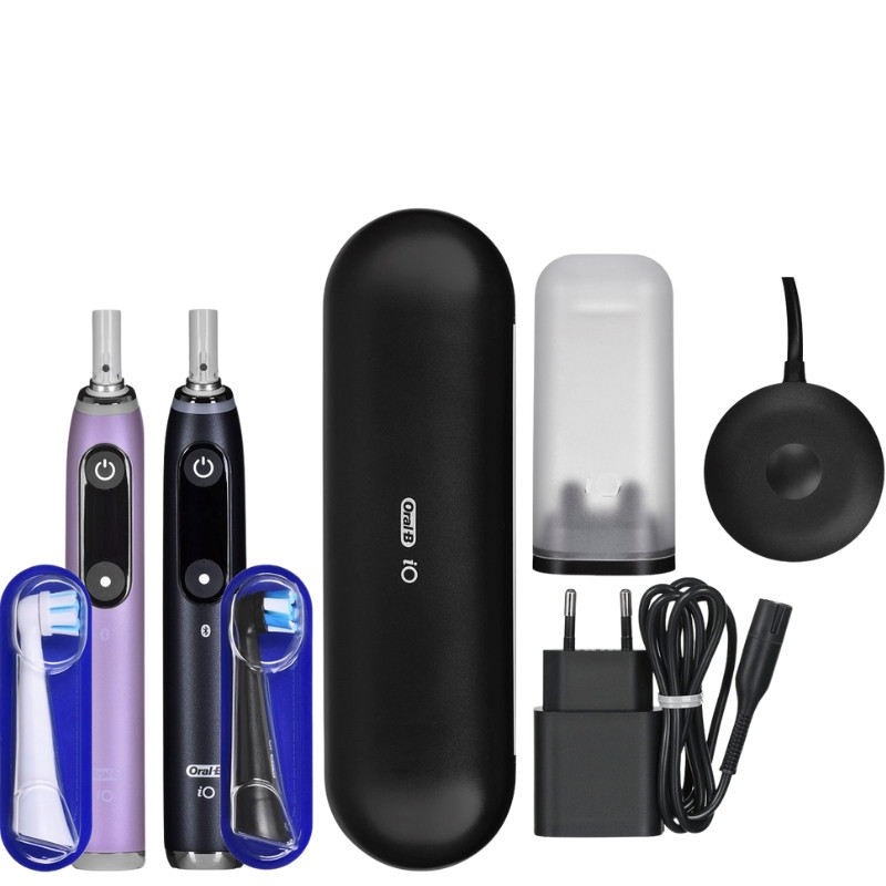 Braun Oral-B szczoteczka elektryczna iO 9N zestaw DUO BLACK ONYX & ROSE QUARTZ - zdjęcie 1